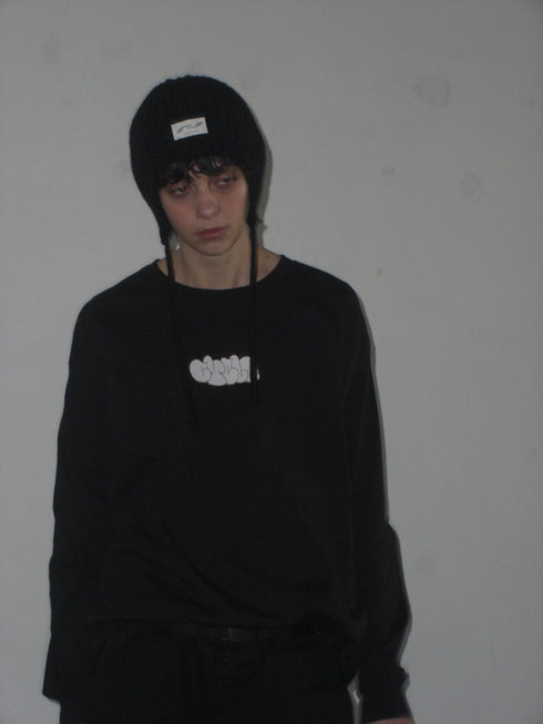 nyke × MINE × Cycle THROW UP LONG SLEEVE TEE -BLACK-
